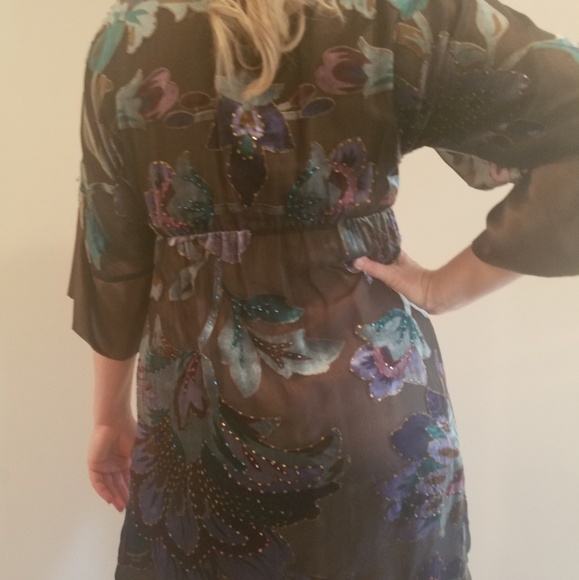 Hale Bob velvet kimono sleeve dress - Picture 5 of 8